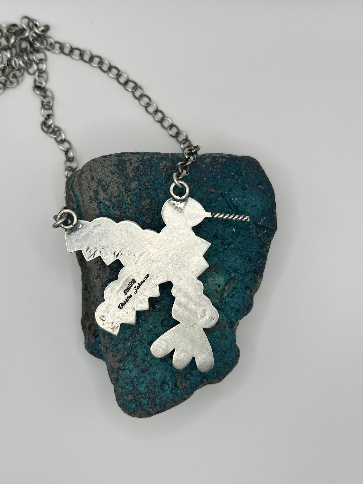Charles Johnson Sonoran Gold Turquoise Hummingbird Necklace