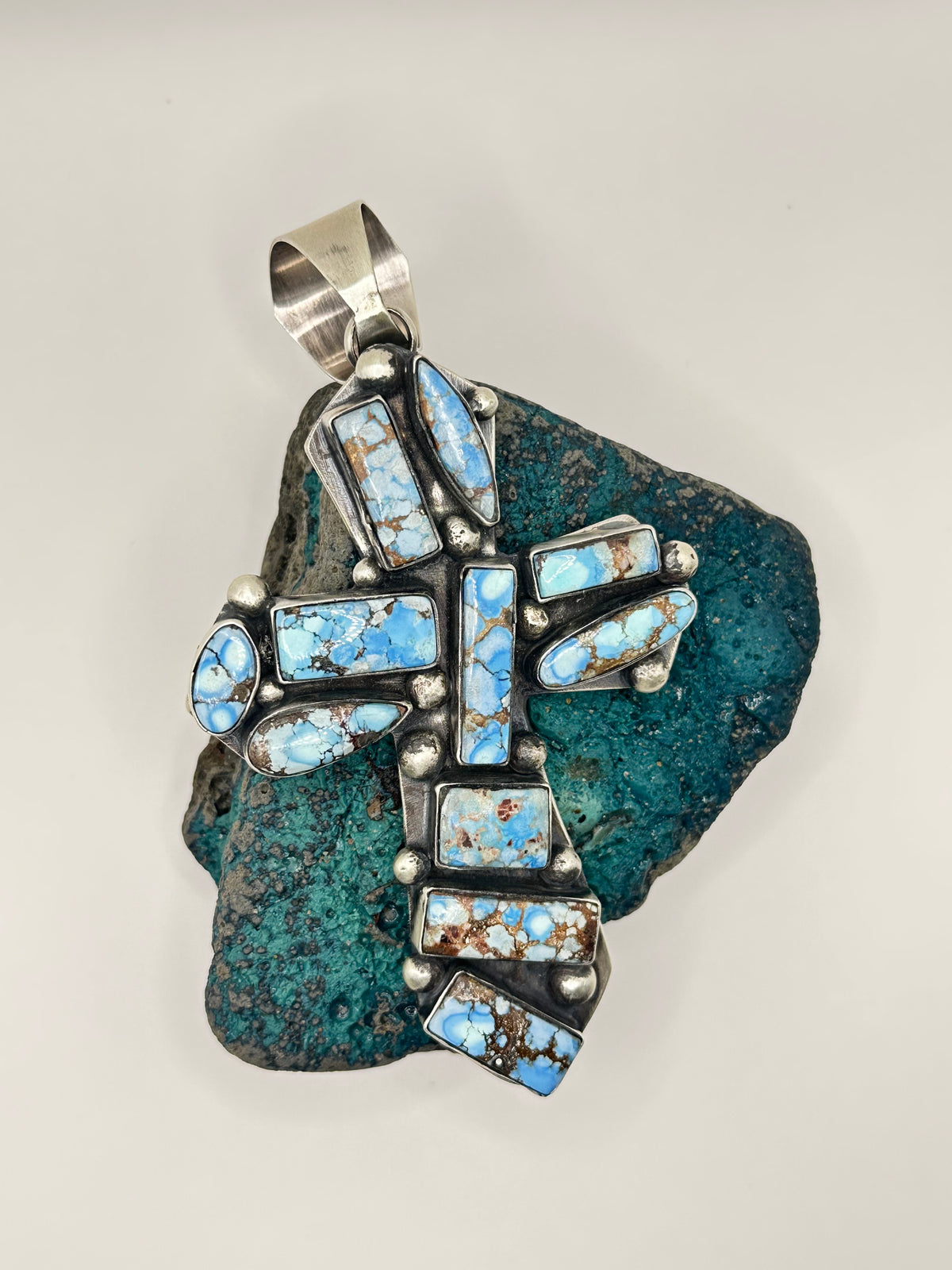 Chimney Butte Golden Hills Turquoise Cross Pendant