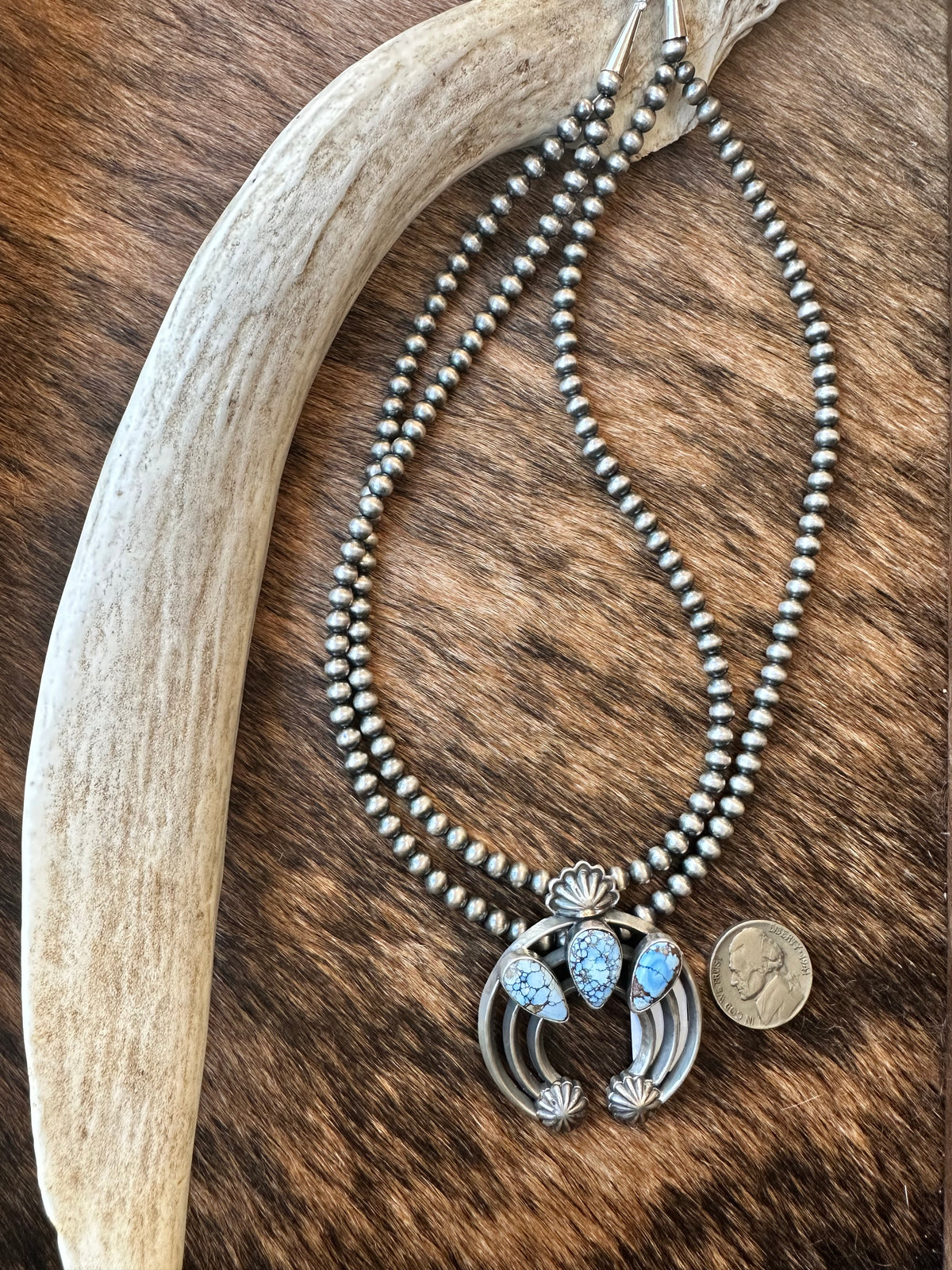 Davey Morgan Golden Hills Squash Blossom Necklace