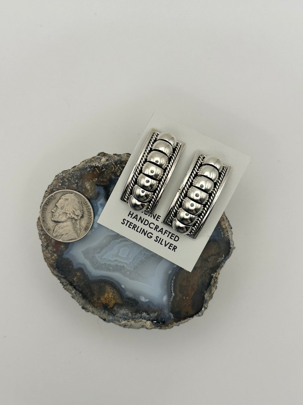 TC Stud Drop Earrings