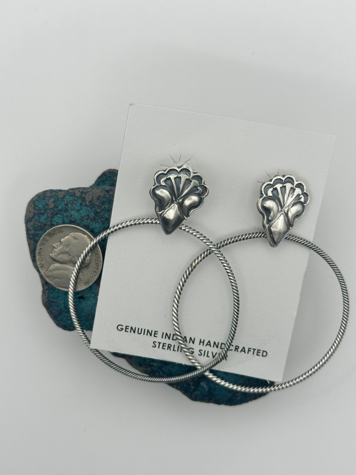 Verley Betone Sterling Hoop Earrings