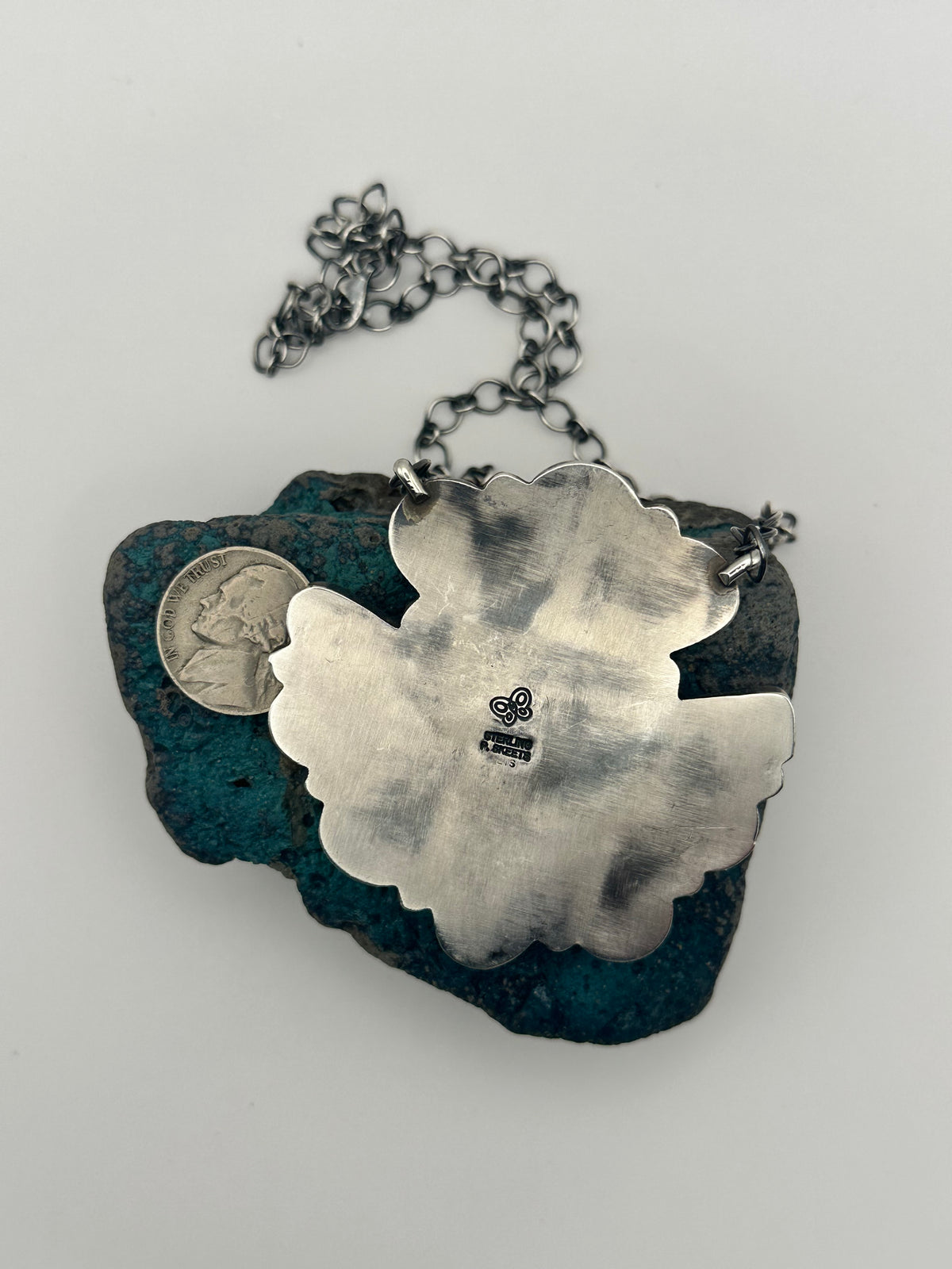 P Skeets Turquoise and Spiny Cluster Necklace