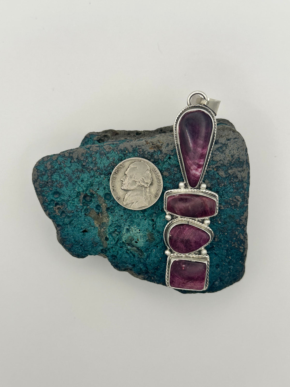 JAS Purple Spiny Cluster Pendant