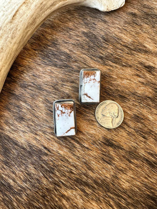 Stamped L Wild Horse Stud Earrings