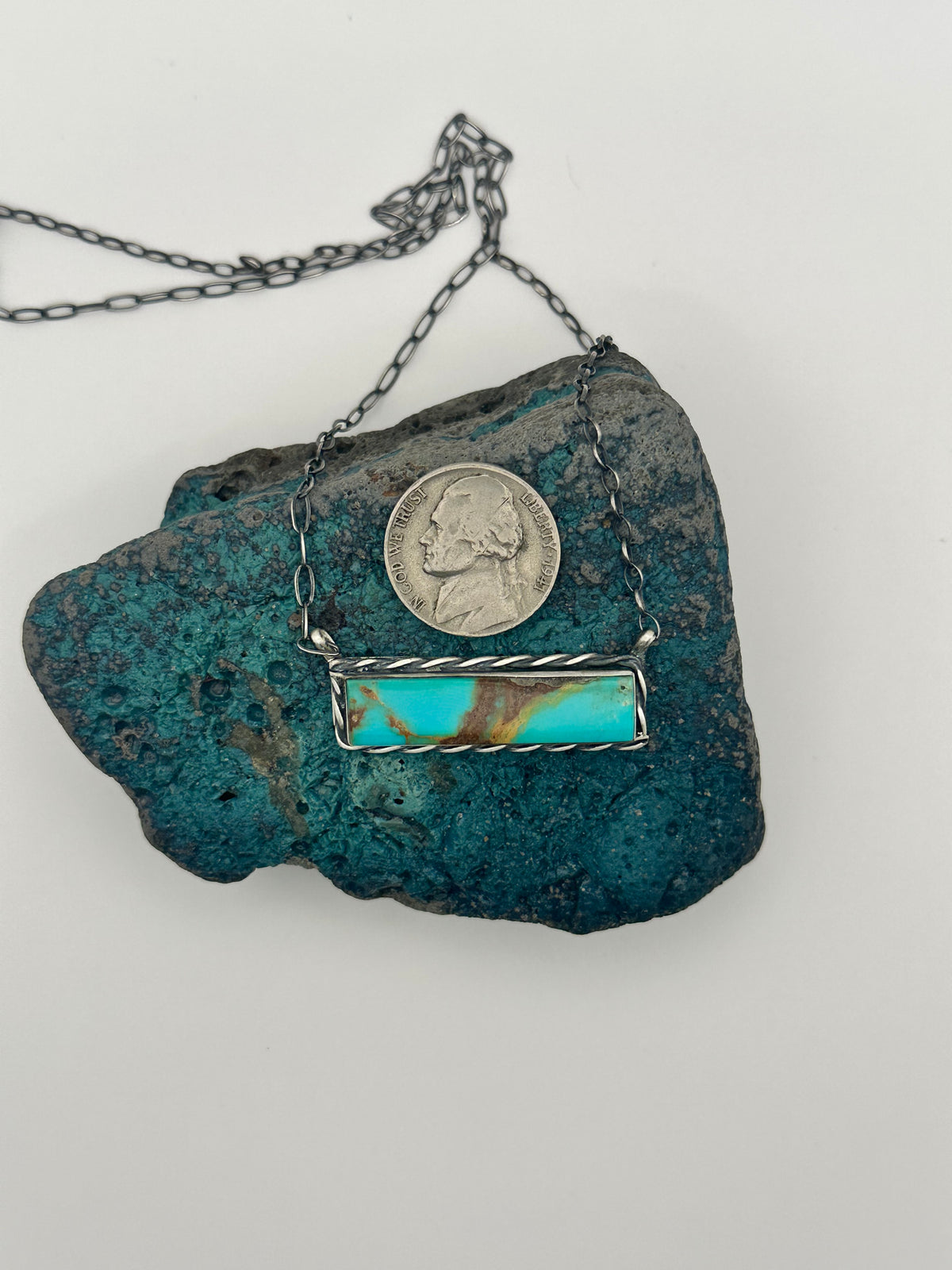 Steve Francisco Turquoise Bar Necklace