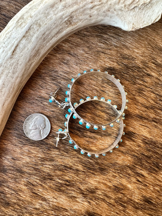 Joanne Cheama Zuni Turquoise Earrings