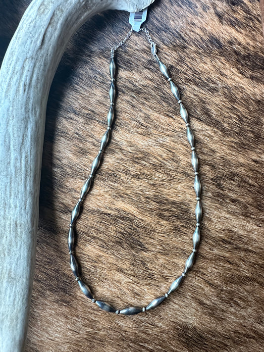 Sterling Silver Torpedo Pearl Necklace