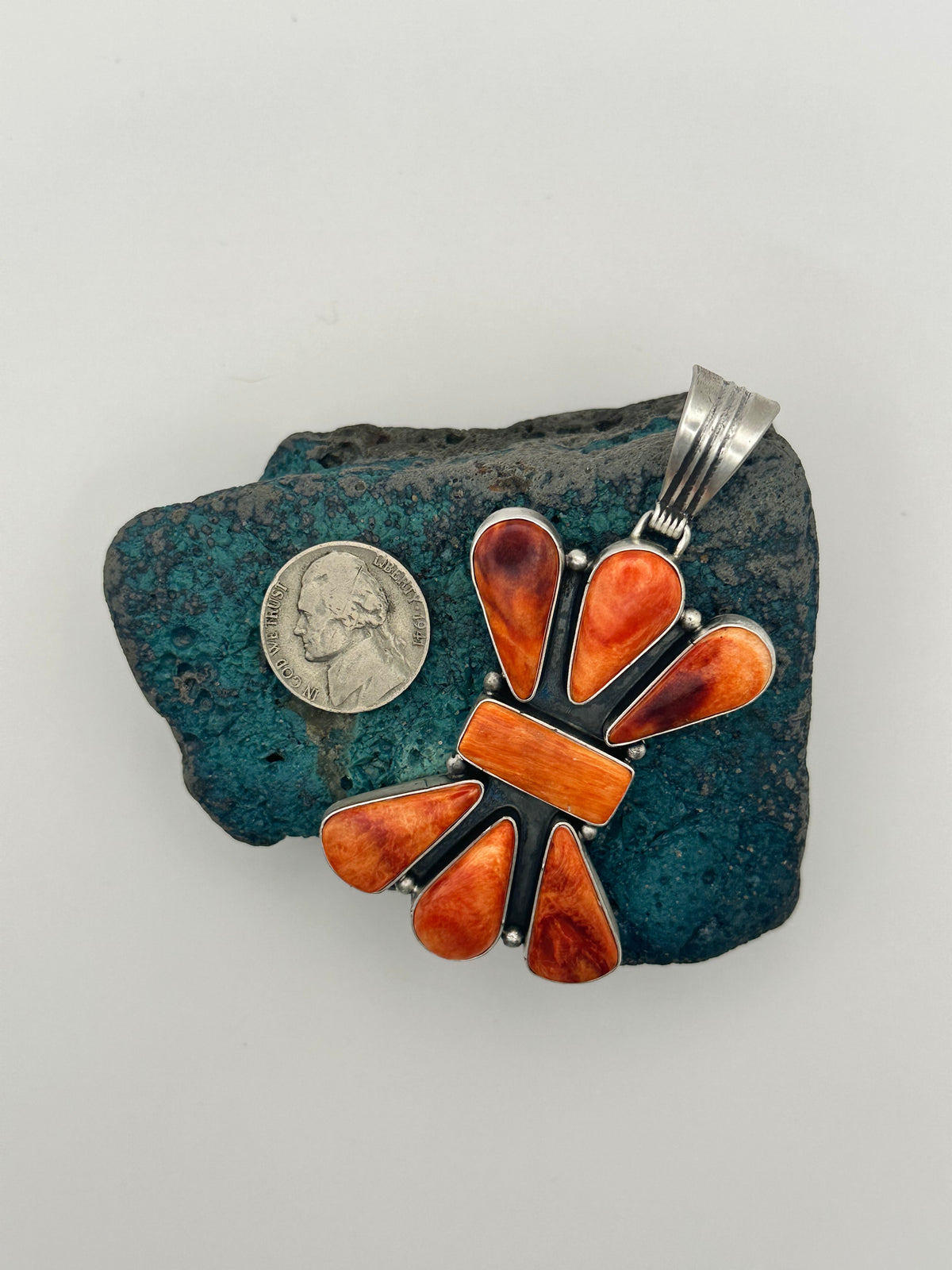 Livingston Orange Spiny Cluster Pendant