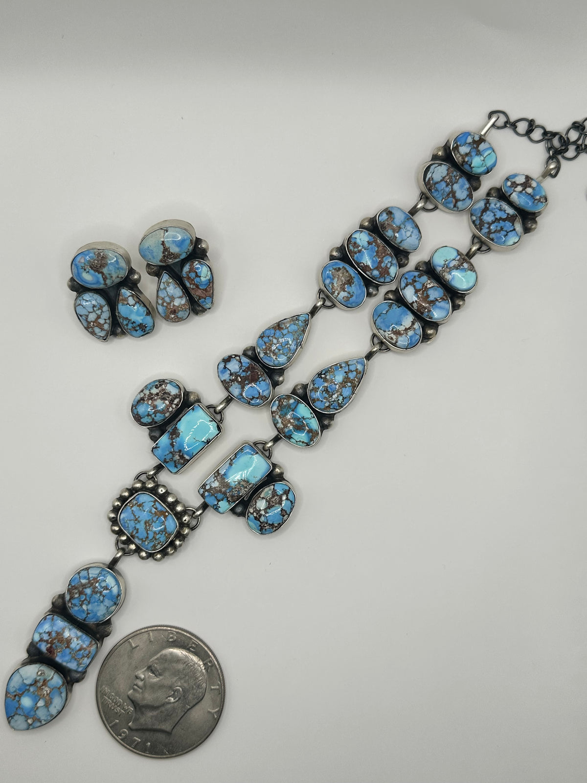 Hiram Largo Golden Hills Lariat Necklace and Earring Set