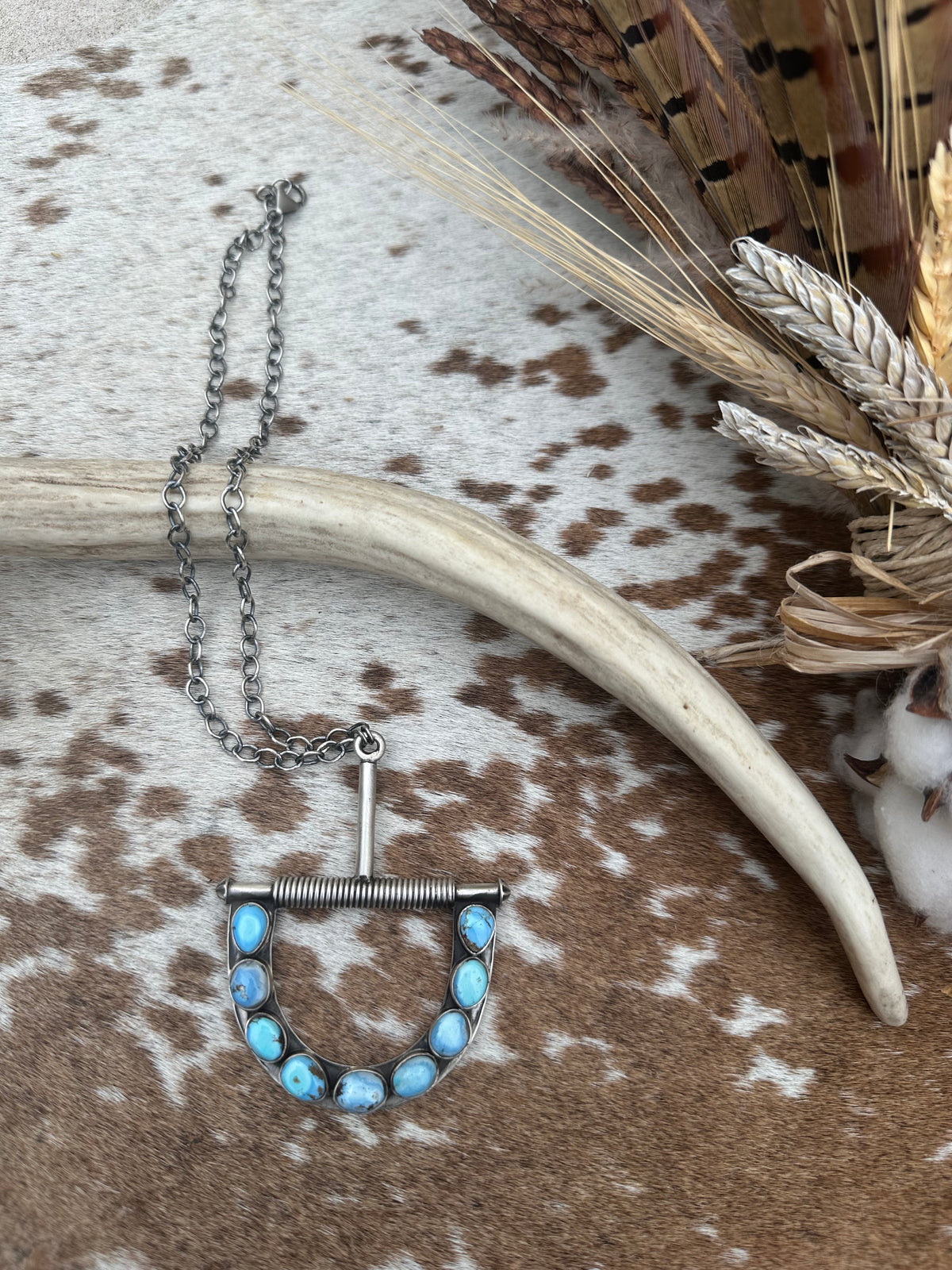 Johnson Golden Hills Turquoise Bit Necklace