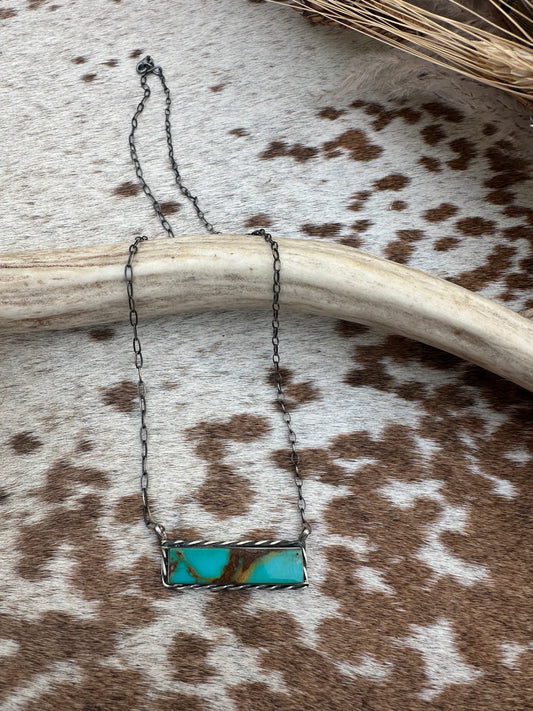 Steve Francisco Turquoise Bar Necklace