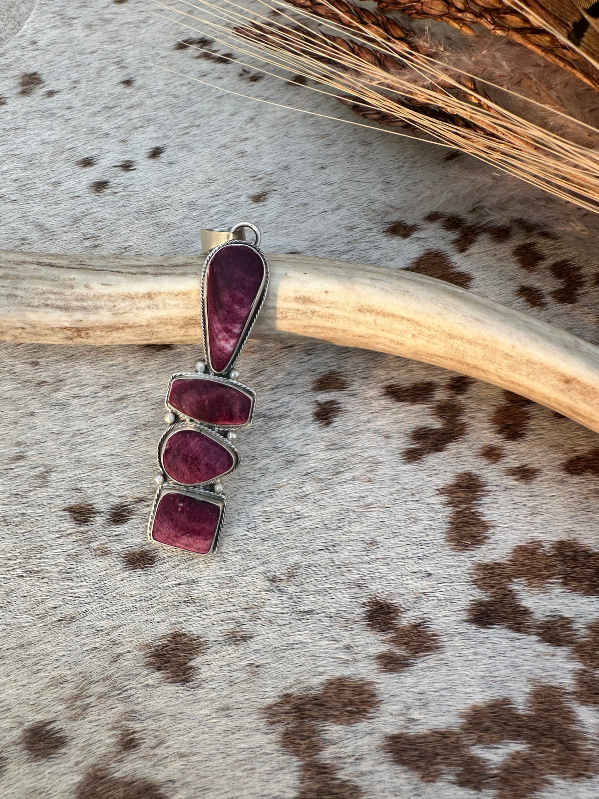 JAS Purple Spiny Cluster Pendant