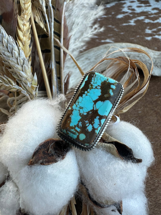 Leslie Nez Mine 8 Rectangle Ring Size 10